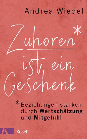 Buchcover mit Worten: Zuhören ist ein Geschenk