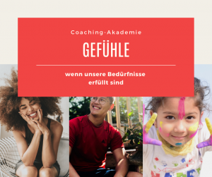 Glückliche Menschen mit folgendem Text: Angenehme Gefühle haben wir, wenn unsere Bedürfnisse erfüllt sind (Gewaltfreie Kommunikation nach Marshall Rosenberg)