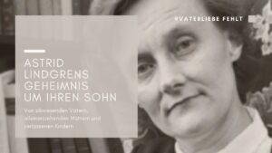 ein schwarz-weiß portrati der schriftstellerin astrind lindgren und der text. Astrid Lindgren: Das Geheimnis um ihren Sohn